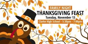 Don’t Miss Clarke FAMILY NIGHT Tuesday, November 13th