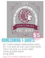 $5 Homecoming t-shirts for sale Homecoming week!