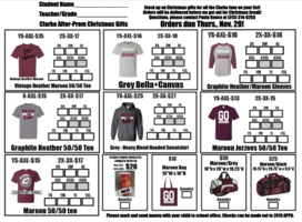 Order Clarke Apparel and Merchandise