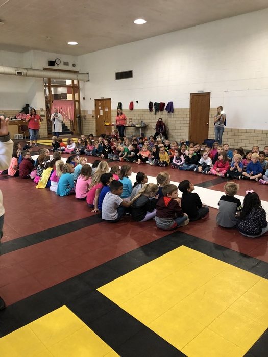 Kindergarten watching the ceremony.